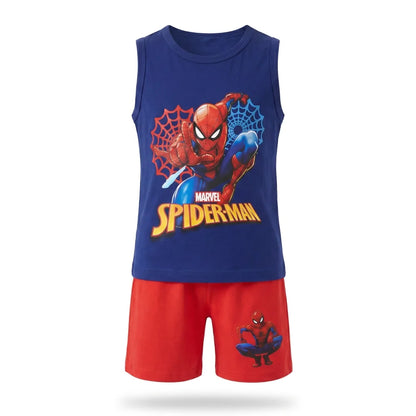 Marvel Spiderman Kinder kurz Pyjama Schlafanzug Shirt Shorts Gr. 98 bis 128 - WS-Trend.de