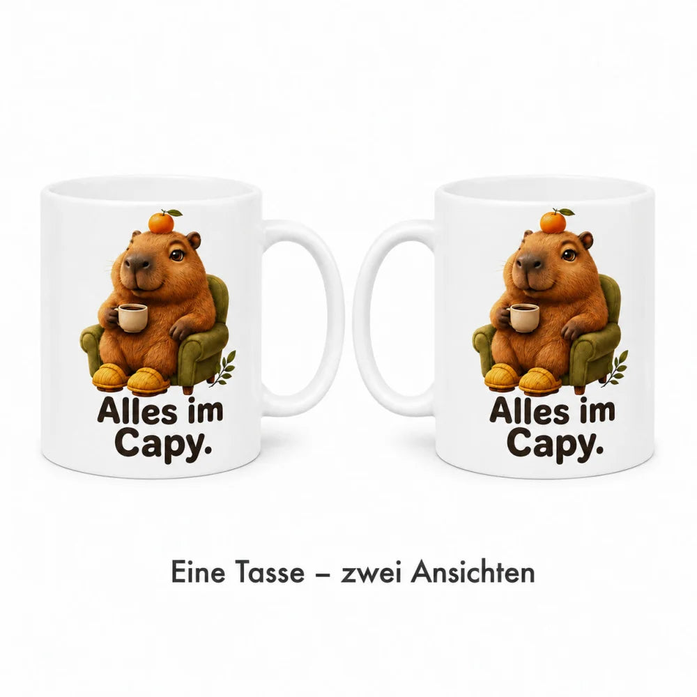 Alles im Capy Tasse - Geschenk mit Spruch - 330 ml beidseitig bedruckt - WS-Trend.de