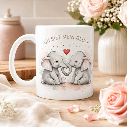 Liebestasse Tiermotiv - Kaffeetasse Geschenk fuer Partner 330 ml weiss - WS-Trend.de