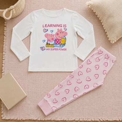 Peppa Wutz Pig Kinder Mädchen Schlafanzug Pyjama Gr. 116 - WS-Trend.de