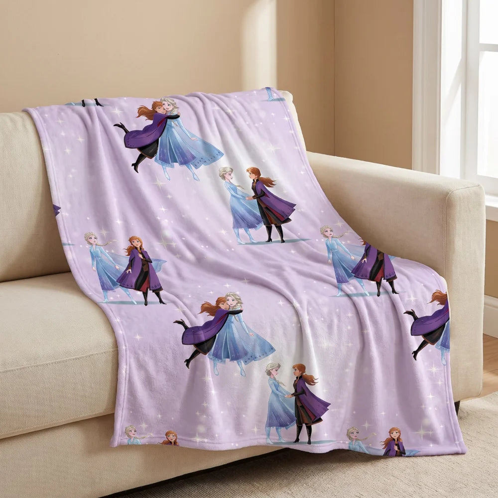 Disney Die Eiskönigin Flanell-Kuscheldecke 110x150 cm Elsa Anna - WS-Trend.de