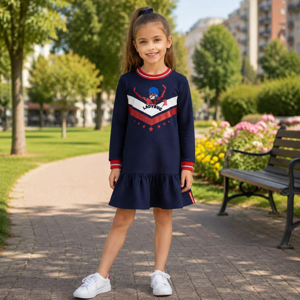 Sommerkleid Miraculous - Ladybug Kinder Mädchen Kleid Gr. 104-128 - WS-Trend.de