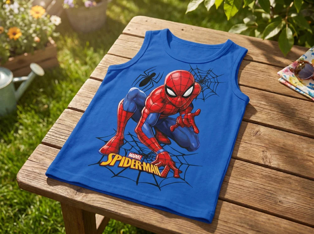 Marvel Spiderman Kinder Jungen T-Shirt Shirt Tanktop Gr. 98 bis 128 Baumwolle - WS-Trend.de