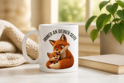 Immer an deiner Seite Tasse 325 ml Keramik Tiermotiv Geschenkidee Bunt - WS-Trend.de