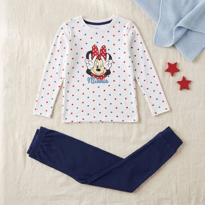 Schlafanzug Disney Minnie Maus Mädchen Kinder Pyjama lang - WS-Trend.de