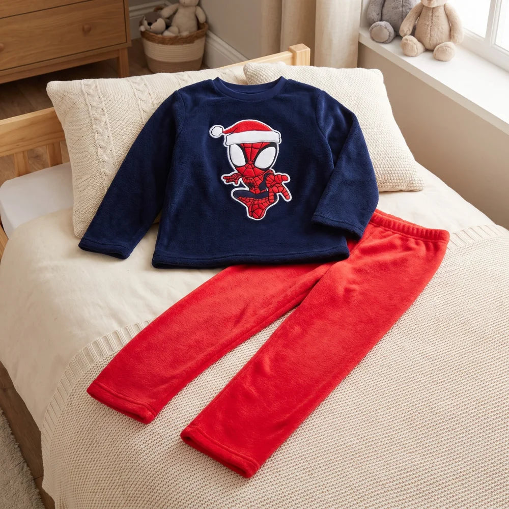 Marvel Spidey Kinder Coral Schlafanzug Pyjama Pulli Hose Gr. 98-116 - WS-Trend.de