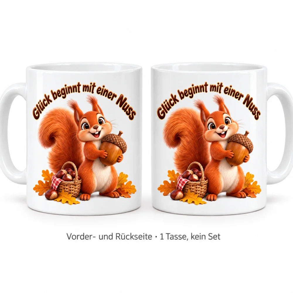 WS-Trend Herbst Tasse Eichhörnchen mit Spruch Keramik 330 ml - WS-Trend.de
