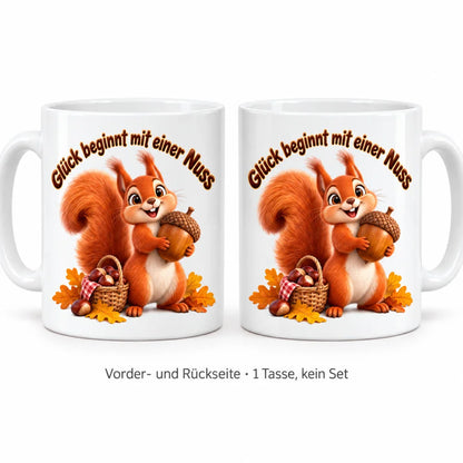 WS-Trend Herbst Tasse Eichhörnchen mit Spruch Keramik 330 ml - WS-Trend.de
