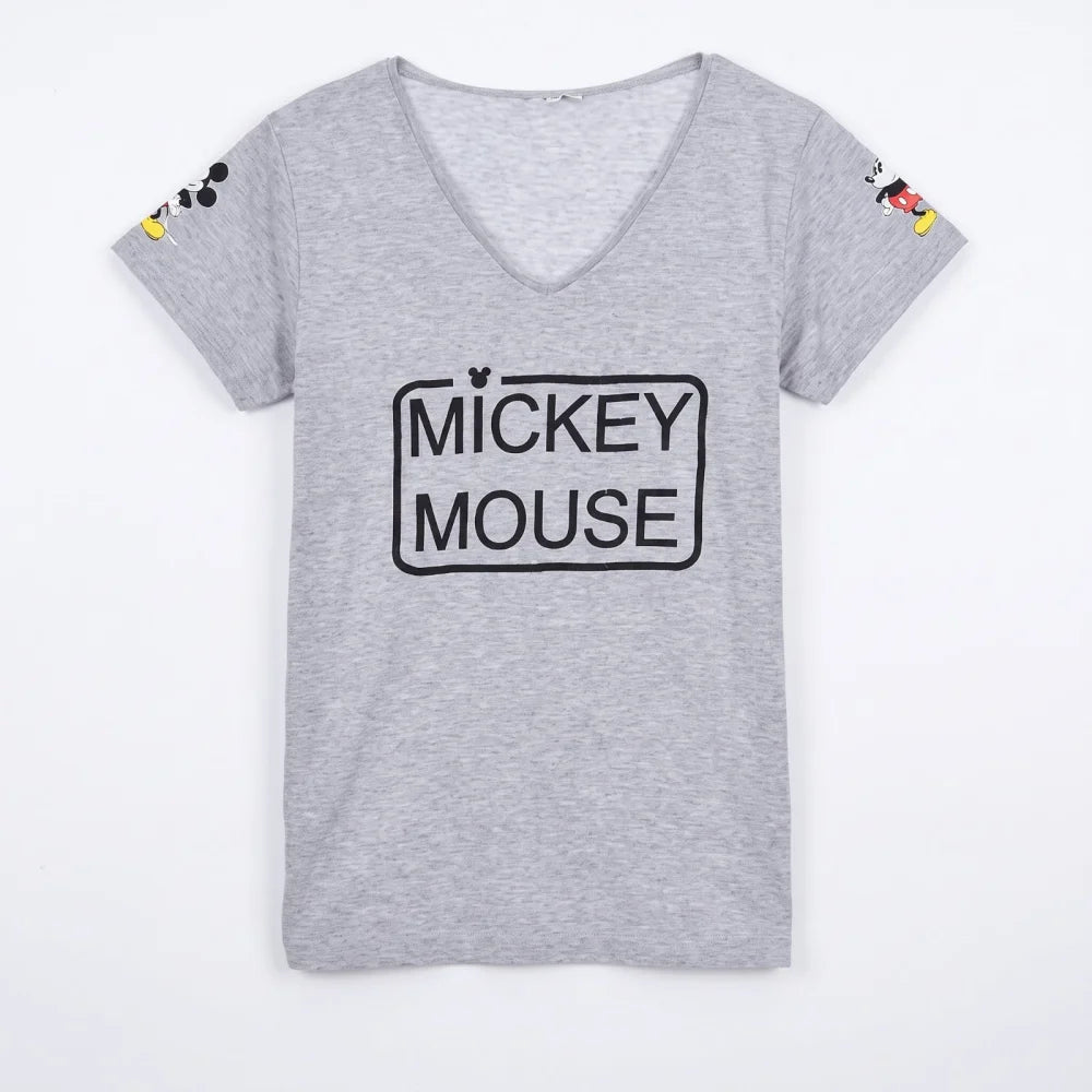 Print-Shirt Disney Mickey Maus Damen kurzarm Shirt T-Shirt Gr. S-XL 100% Baumwolle - WS-Trend.de