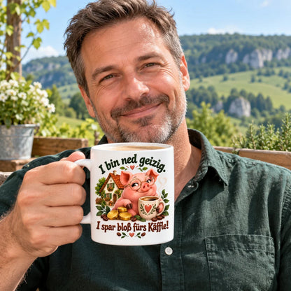 WS-Trend Sparschwein Tasse schwäbischer Spruch Keramik 330 ml Geschenk - WS-Trend.de