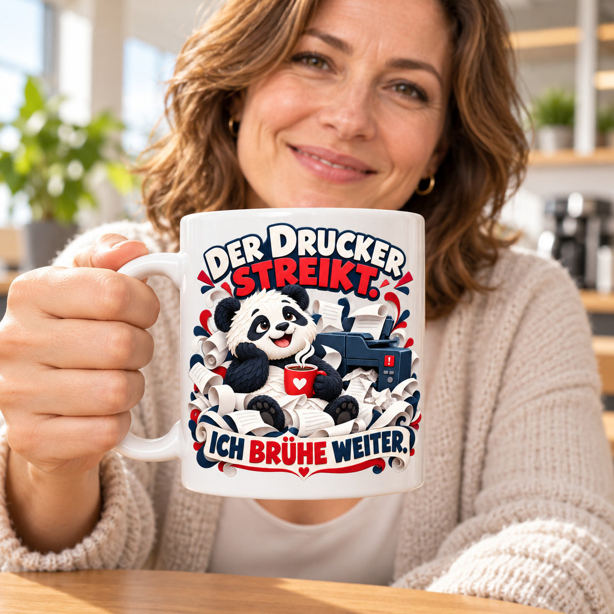Büro Tasse Keramik 330 ml lustiger Spruch Geschenk Kollegen Homeoffice
