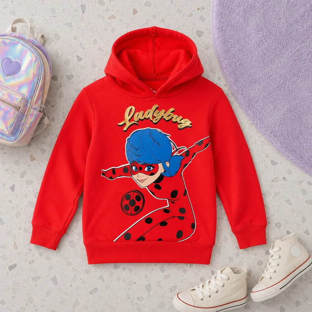 Kapuzenpullover Miraculous - Ladybug Kinder Fleece Hoodie Gr.104-128 - WS-Trend.de