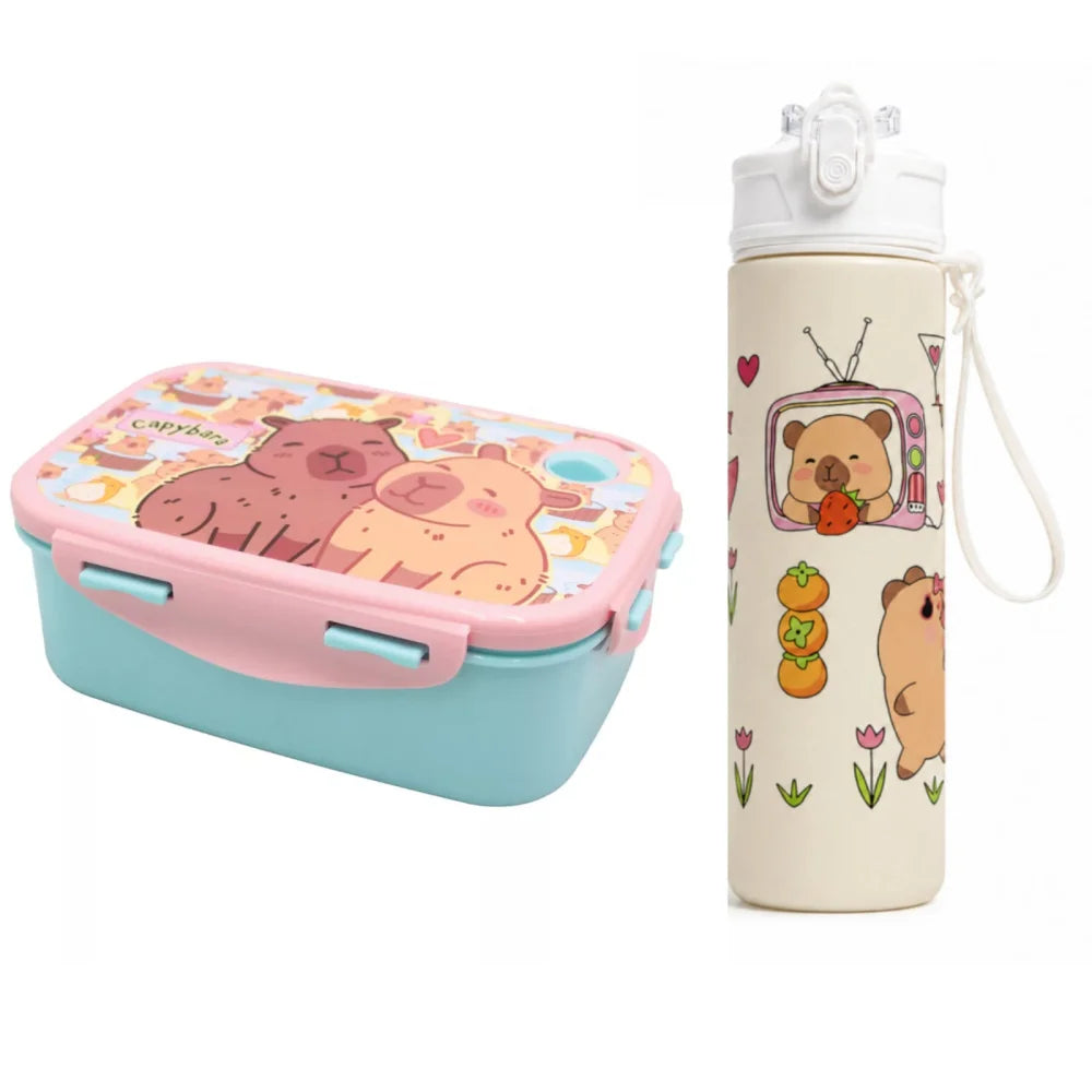 Capibara Capybara 2 teiliges Set Brotdose Alu-Trinkflasche 800 ml - WS-Trend.de