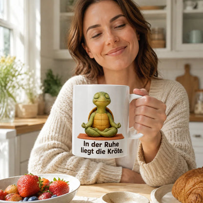 Yoga-Schildkroete Tasse - Geschenkidee mit Spruch - 330 ml aus Keramik - WS-Trend.de