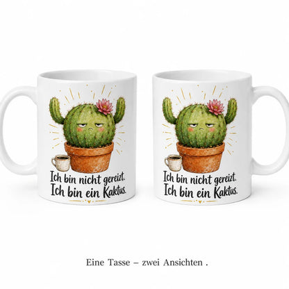 Kaktus Kaffeetasse - Geschenkidee mit Spruch - weiß aus Keramik 330 ml - WS-Trend.de