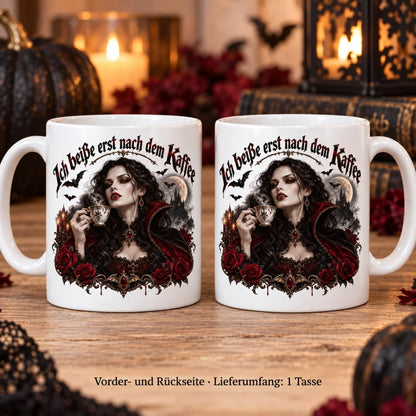 WS-Trend Vampirkaffee Horror Tasse Keramik 330 ml mit Motiv und Spruch - WS-Trend.de