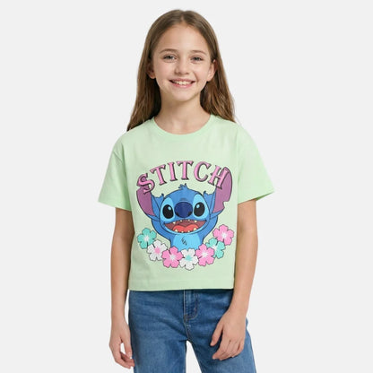 Disney Stitch Kinder Mädchen T-Shirt Kurzarm Shirt Gr. 98 bis 128 Baumwolle - WS-Trend.de