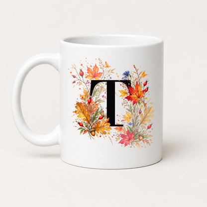 Herbst Tasse A-Z Buchstaben 325 ml Keramik Geschenkidee personalisiert