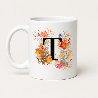 Herbst Tasse A-Z Buchstaben 325 ml Keramik Geschenkidee personalisiert - WS-Trend.de
