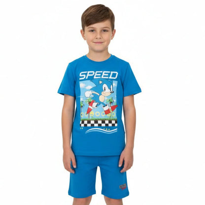 Sega Sonic The Hedgehog Jungen Kinder Pyjama Schlafanzug 104-128 Baumwolle - WS-Trend.de