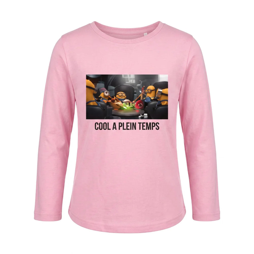 Print-Shirt Minions Kinder Mädchen T-Shirt Langarm Shirt 100% Baumwolle - WS-Trend.de