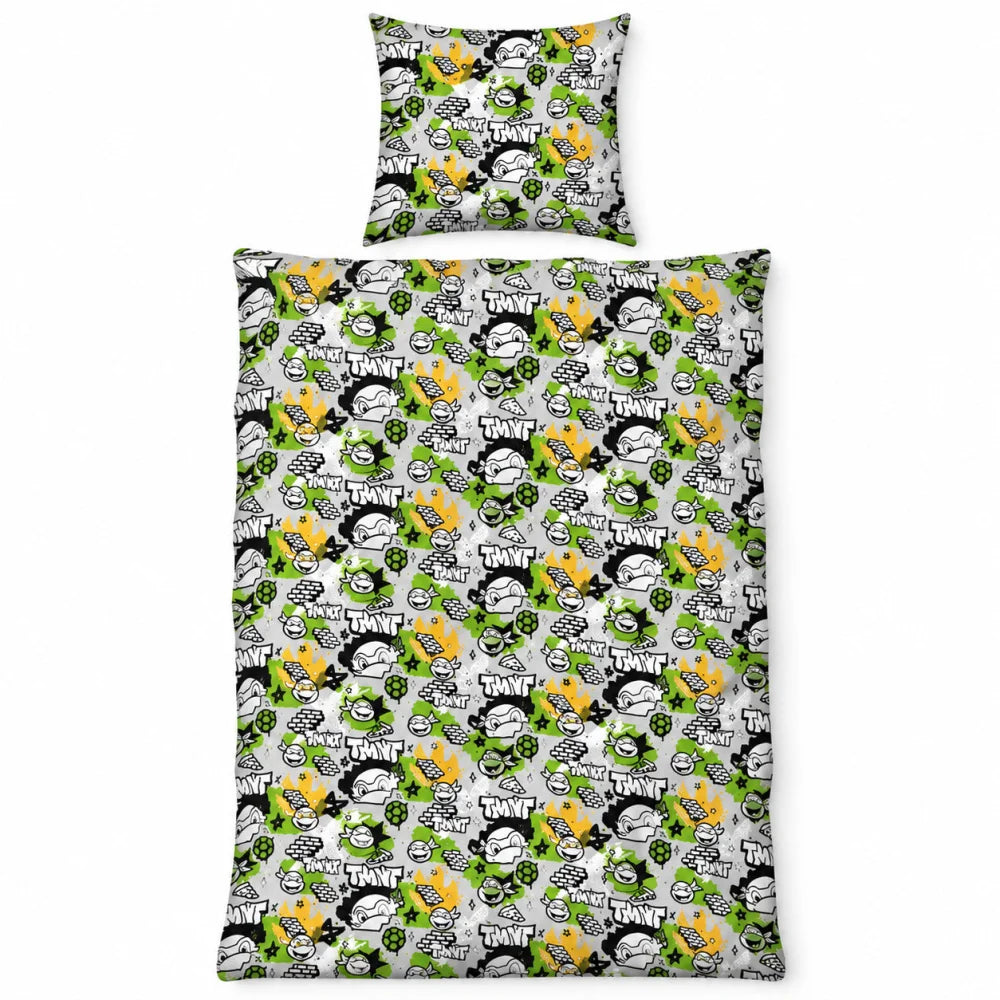 Ninja Turtles Wendebettwäsche 2-teilig 135-140x200 + 65x65 cm - WS-Trend.de