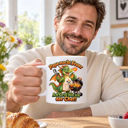 WS-Trend Grilldrache Tasse Keramik 330 ml Geschenk für Papa mit Spruch - WS-Trend.de