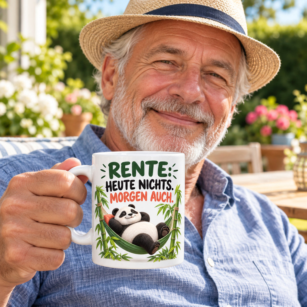 Rententasse mit Spruch Keramik 330ml Geschenk zum Ruhestand beidseitig