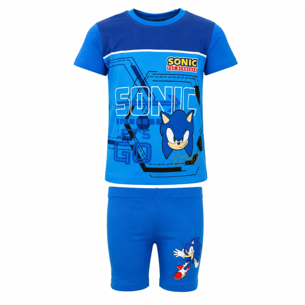 Sonic The Hedgehog Kinder Sommerset Shorts plus T-Shirt Gr. 98 Baumwolle - WS-Trend.de