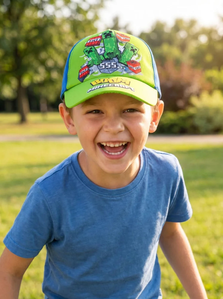 Minecraft Creeper Jungen Basecap Baseball Kappe Mütze Gr. 54 bis 56 - WS-Trend.de