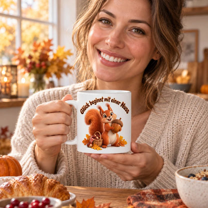 WS-Trend Herbst Tasse Eichhörnchen mit Spruch Keramik 330 ml - WS-Trend.de