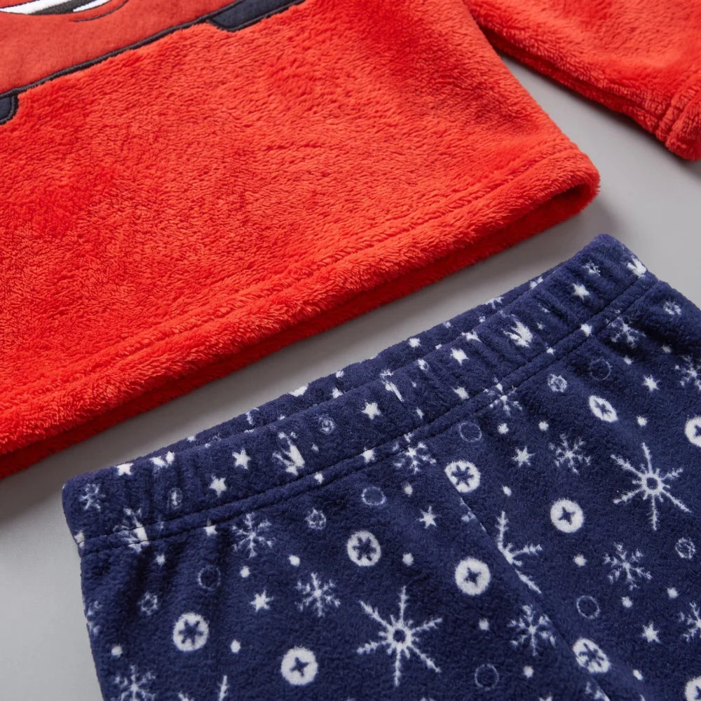 Disney Cars Lightning McQueen Weihnachts-Pyjama Coral-Fleece Größen 98–128 - WS-Trend.de