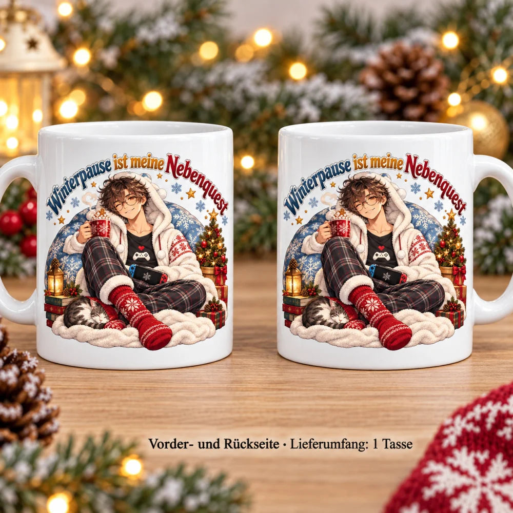 WS-Trend Winter-Nebenquest Anime Weihnachtstasse 330 ml für Kaffeefans - WS-Trend.de