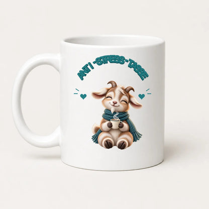 Anti-Stress-Tasse Zwergziege 325 ml Keramik Kaffeebecher Geschenk - WS-Trend.de