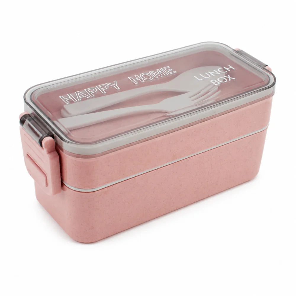 Lunchbox WS-Trend 3-teiliges Kinder-Lunch-Set – Brotdose 750 ml Doppel-Fächer Besteck - WS-Trend.de