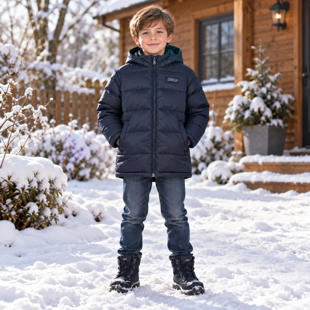 Lee Cooper Kinder Jungen Winterjacke Jacke mit Kapuze Parka Gr. 104-164 - WS-Trend.de