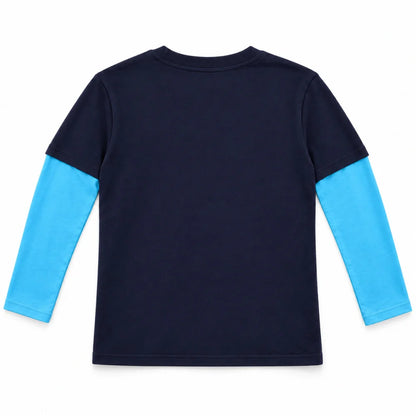 Minecraft Steve und Creeper Langarmshirt blau-türkis - WS-Trend.de