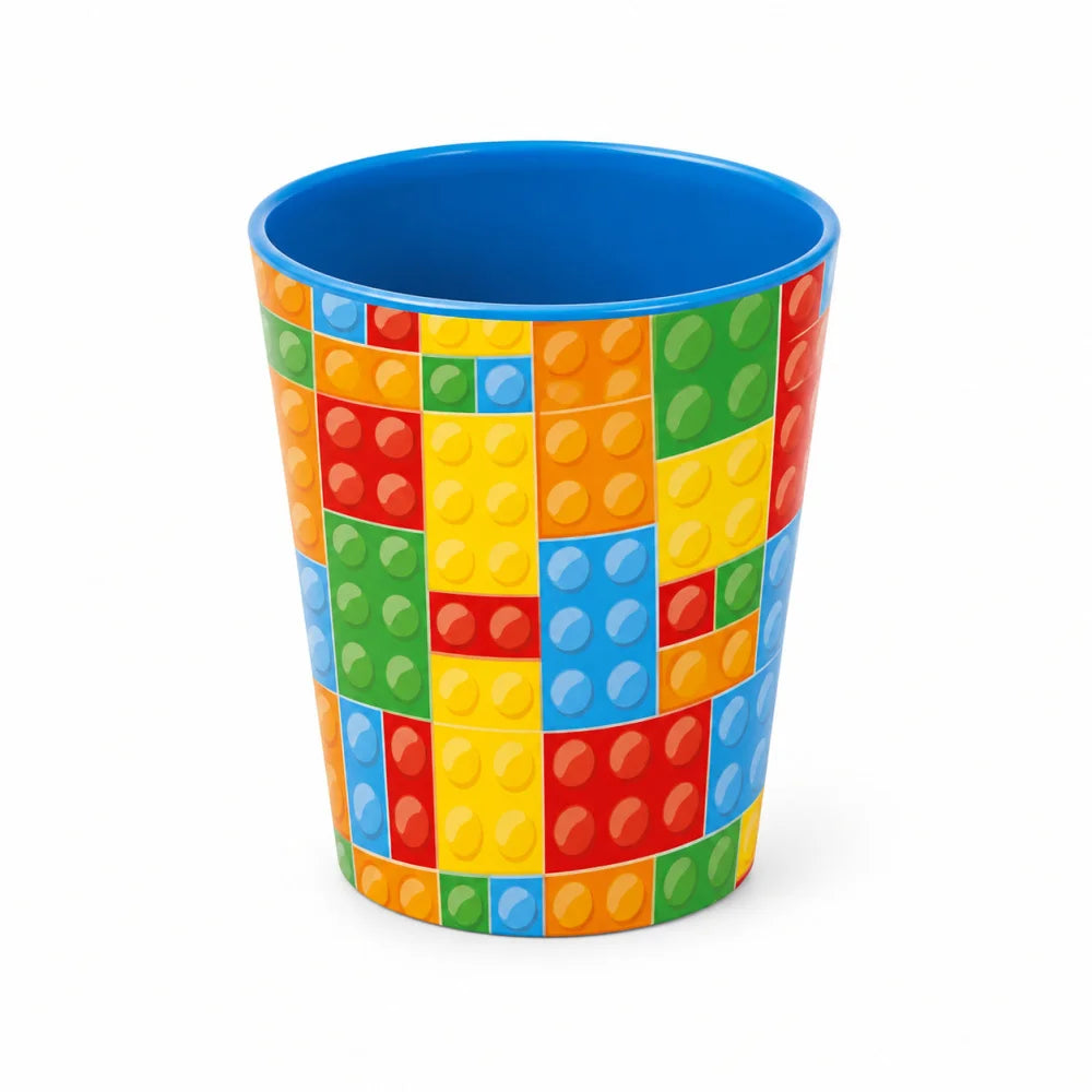 Klemmbausteine Bausteine 3 tlg. Kinder Frühstücks-Set Teller Schüssel Becher - WS-Trend.de