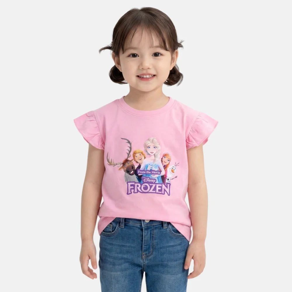 Disney Die Eiskönigin Kinder Mädchen T-Shirt Kurzarm Shirt Gr. 98-128 Baumwolle - WS-Trend.de