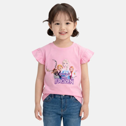 Disney Die Eiskönigin Kinder Mädchen T-Shirt Kurzarm Shirt Gr. 98-128 Baumwolle - WS-Trend.de