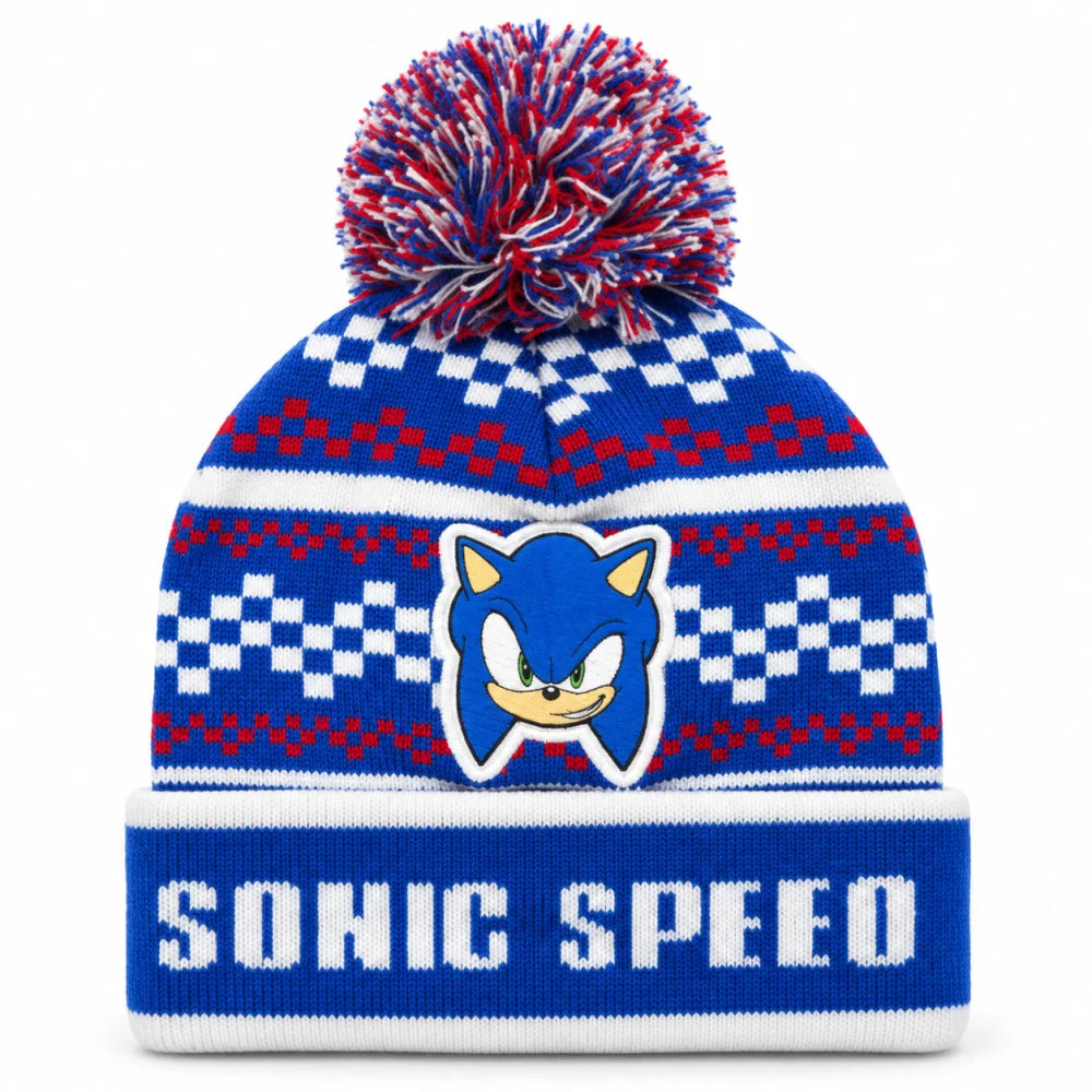Sonic the Hedgehog Kinder Jungen Winter Bommel Mütze Gr. 52-54 - WS-Trend.de