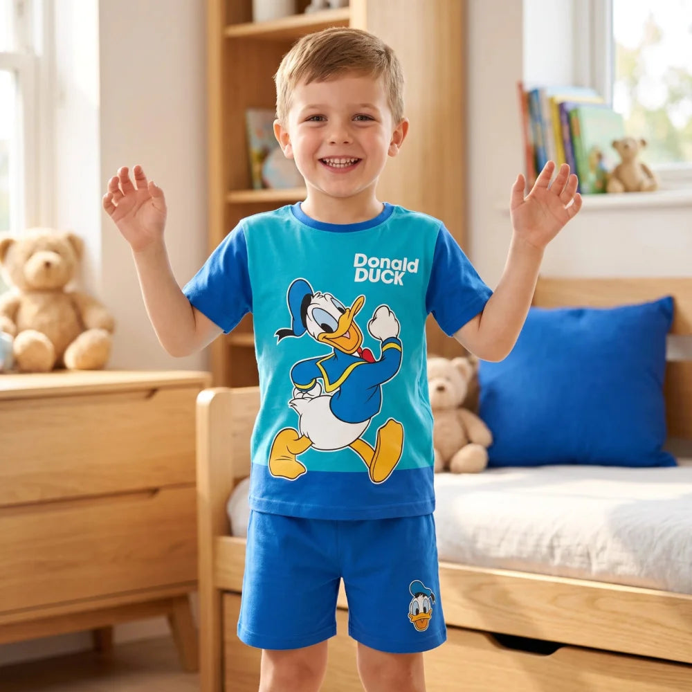 Print-Shirt Disney Donald Duck Kinder Jungen Sommerset Shorts plus T-Shirt - WS-Trend.de