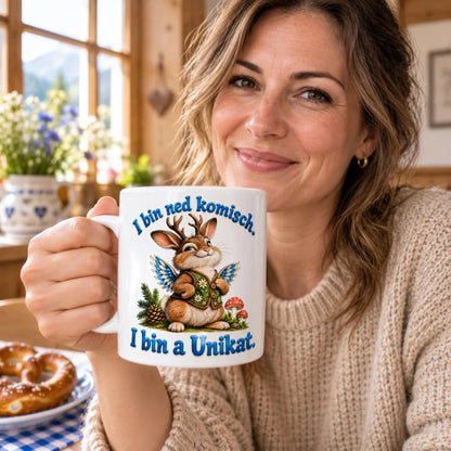 WS-Trend Wolpertinger Tasse bayerischer Spruch Keramik 330 ml Geschenk - WS-Trend.de