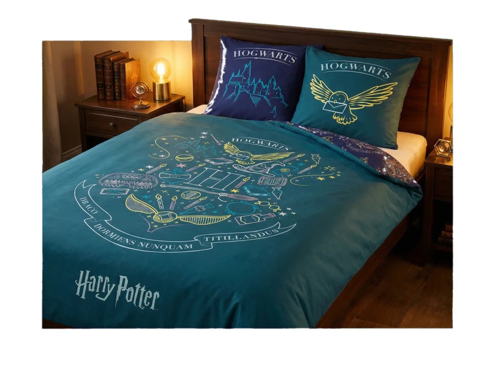 Harry Potter Kinder Bettwäsche Mikrofaser 2tlg Set 135/140x200 Garnitur Bezug - WS-Trend.de