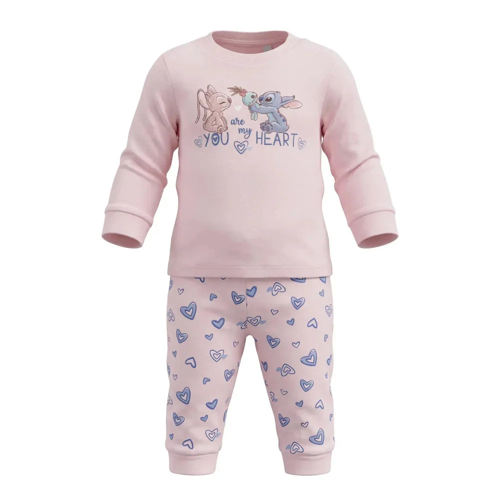 Disney Stitch Angel Baby Langarm-Pyjama Shirt und Hose Gr. 74-98 - WS-Trend.de
