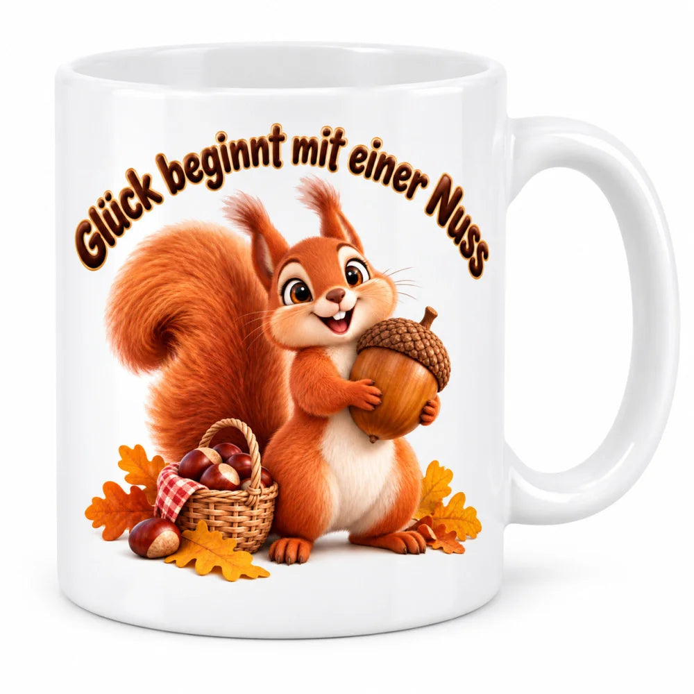 WS-Trend Herbst Tasse Eichhörnchen mit Spruch Keramik 330 ml - WS-Trend.de