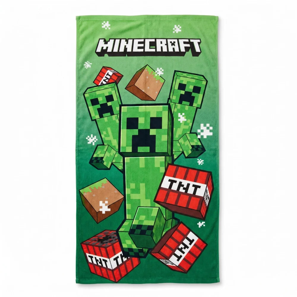 MInecraft Gamer Creeper Mikrofaser Badetuch Strandtuch XL 70x140 cm Fast Dry - WS-Trend.de