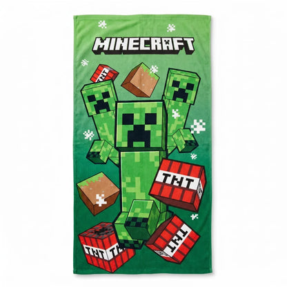MInecraft Gamer Creeper Mikrofaser Badetuch Strandtuch XL 70x140 cm Fast Dry - WS-Trend.de