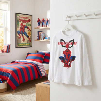 Marvel Spiderman Jungen Kinder Langarmshirt Shirt Gr. 98-128 -100% Baumwolle - WS-Trend.de
