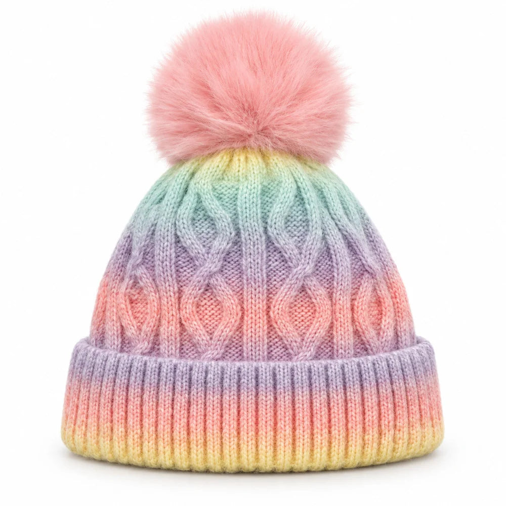 Paw Patrol Skye Kinder Mädchen Winter Bommel Mütze Gr. 52-54 - WS-Trend.de